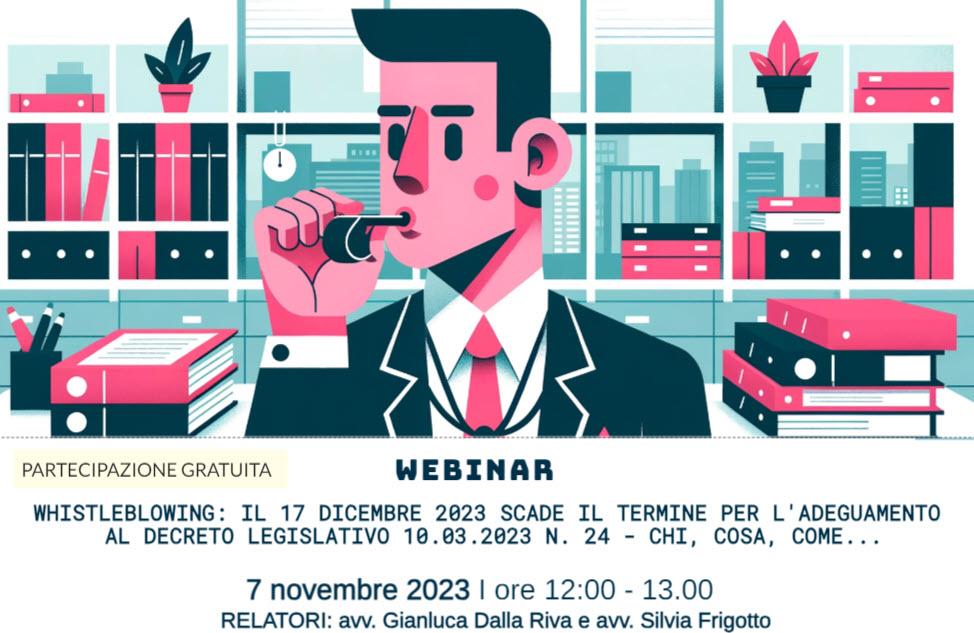 Header Image for: WEBINAR WHISTLEBLOWING 7-11-2023 ORE 12.00
