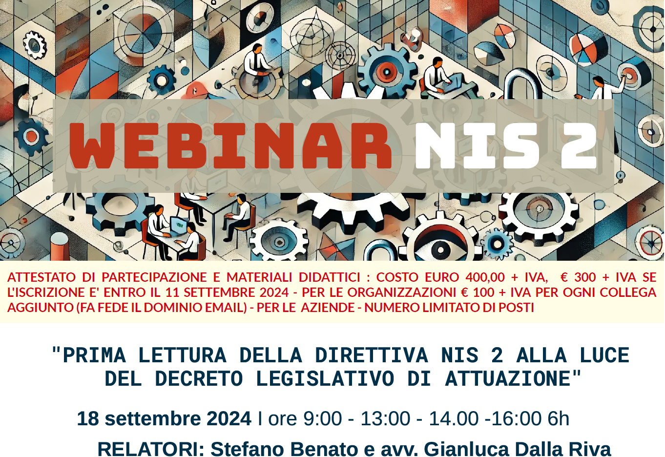 Image for: SEMINARIO ONLIVE SULLA DIRETTIVA NIS 2 (2022/2555/UE)